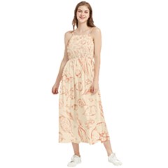 Thanksgiving Flowers And Gifts Pattern Boho Sleeveless Summer Dress by DinzDas