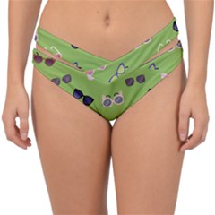 Sunglasses Funny Double Strap Halter Bikini Bottom by SychEva