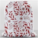 Folk flowers art pattern Floral abstract surface design  Seamless pattern Drawstring Bag (Large) View2