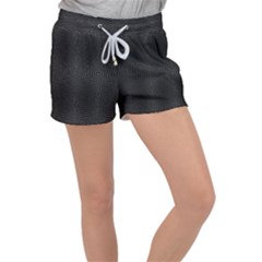 Black And White Kinetic Design Pattern Velour Lounge Shorts by dflcprintsclothing