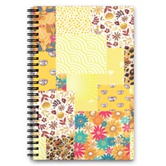 Yellow Floral Aesthetic 5 5  X 8 5  Notebook by designsbymallika