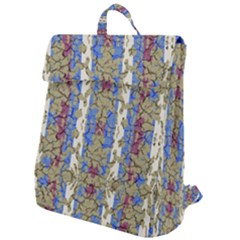 Ornament Striped Textured Colored Pattern Flap Top Backpack by dflcprintsclothing