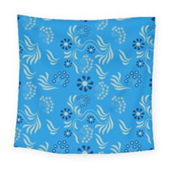 Folk Flowers Art Pattern Floral  Surface Design  Seamless Pattern Square Tapestry (large) by Eskimos