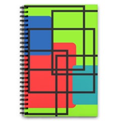 Colorful Rectangle Boxes 5 5  X 8 5  Notebook by Magicworlddreamarts1