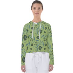 Folk Flowers Art Pattern Women s Slouchy Sweat by Eskimos