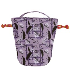 Folk Flowers Art Pattern Floral  Drawstring Bucket Bag by Eskimos