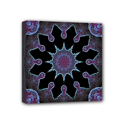 Framed Mandala Mini Canvas 4  X 4  (stretched) by MRNStudios