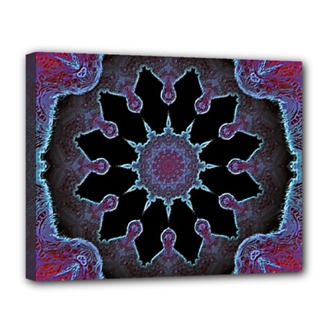 Framed Mandala Canvas 14  X 11  (stretched) by MRNStudios