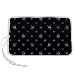 Black And White Funny Monster Print Pattern Pen Storage Case (l) by dflcprintsclothing