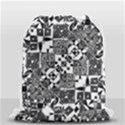 Black And White Geometric Print Drawstring Bag (Small) View1