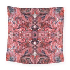 Red Arabesque Square Tapestry (large) by kaleidomarblingart