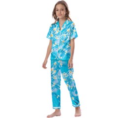 Pop Art Neuro Light Kids  Satin Short Sleeve Pajamas Set by essentialimage365