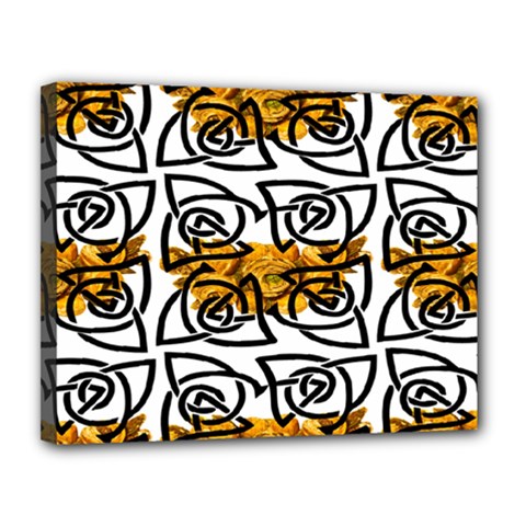 Digital Flowers Canvas 14  X 11  (stretched) by Sparkle