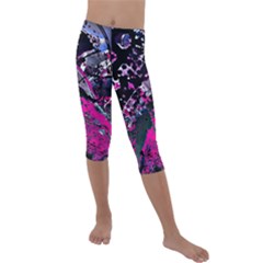 Rollercoaster Kids  Lightweight Velour Capri Leggings  by MRNStudios