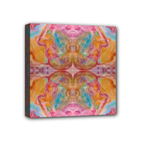 Monsoon Repeats Mini Canvas 4  X 4  (stretched) by kaleidomarblingart
