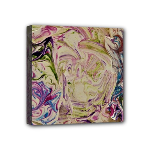 Marbling Collage Mini Canvas 4  X 4  (stretched) by kaleidomarblingart