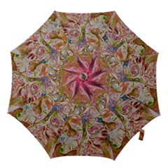 Abstract Marbling Hook Handle Umbrellas (small) by kaleidomarblingart