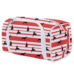Doberman Dogs On Lines Toiletries Pouch by SychEva