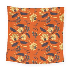 Folk Flowers Pattern  Square Tapestry (large) by Eskimos