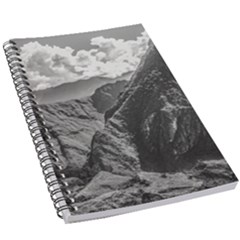 Machu Picchu Black And White Landscape 5 5  X 8 5  Notebook by dflcprintsclothing