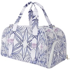 Blue Biro Repeats Iv Burner Gym Duffel Bag by kaleidomarblingart