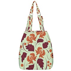 Folk Flowers Pattern Center Zip Backpack by Eskimos