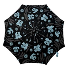 Folk Flowers Pattern Hook Handle Umbrellas (small) by Eskimos
