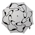 Black And White Abstract Linear Decorative Art Hook Handle Umbrellas (Medium) View1