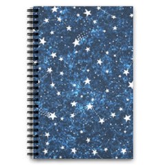 Dark Blue Stars 5 5  X 8 5  Notebook by AnkouArts