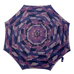 Abstract Purple Camo Hook Handle Umbrellas (medium) by AnkouArts