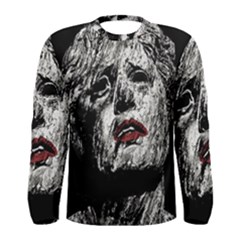 Creepy Head Sculpture Artwork Men s Long Sleeve Tee by dflcprintsclothing