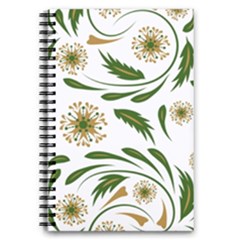 Folk Flowers Pattern Floral Surface Design 5 5  X 8 5  Notebook by Eskimos