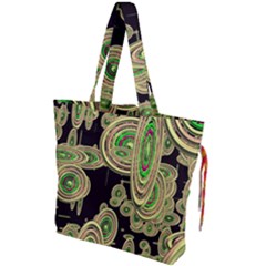 Concentric Circles B Drawstring Tote Bag by PatternFactory