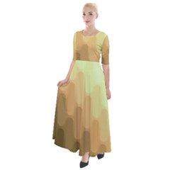 Wonderful Gradient Shades 6 Half Sleeves Maxi Dress by PatternFactory