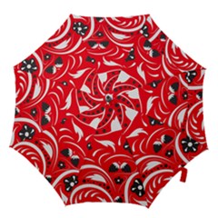 Folk Flowers Pattern  Hook Handle Umbrellas (medium) by Eskimos