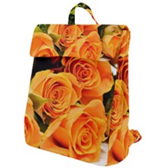 Roses-flowers-orange-roses Flap Top Backpack by Sapixe