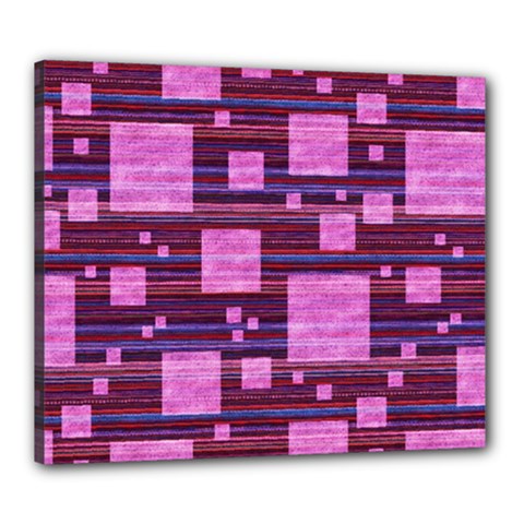 Squares-purple-stripes-texture Canvas 24  X 20  (stretched) by Sapixe