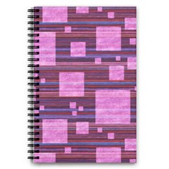 Squares-purple-stripes-texture 5 5  X 8 5  Notebook by Sapixe