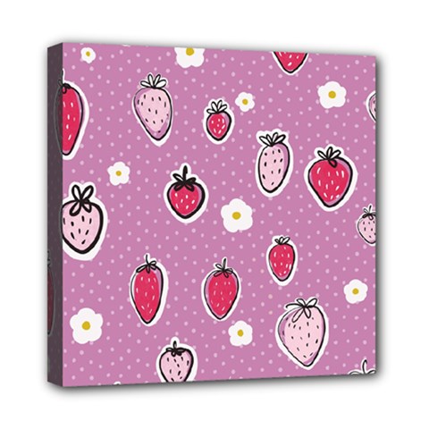 Juicy Strawberries Mini Canvas 8  X 8  (stretched) by SychEva