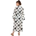 Sketchy Style Black Birds Motif Pattern Maxi Kimono View2