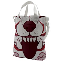 Kitsune Mask Canvas Messenger Bag by mindnmint