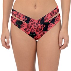 Cat Pattern Double Strap Halter Bikini Bottom by NerdySparkleGoth