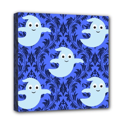 Ghost Pattern Mini Canvas 8  X 8  (stretched) by NerdySparkleGoth