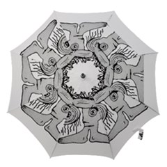 Weird Fantasy Creature Drawing Hook Handle Umbrellas (small) by dflcprintsclothing