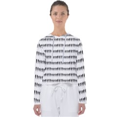 Athletic Running Graphic Silhouette Pattern Women s Slouchy Sweat by dflcprintsclothing