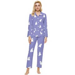 Ghost  Womens  Long Sleeve Pocket Pajamas Set by SychEva