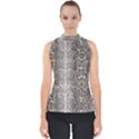 Snake Skin Mock Neck Shell Top View1