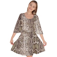 Snake Skin Velour Kimono Dress by LoolyElzayat