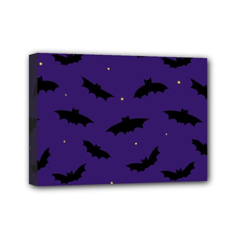 Bats In The Starry Sky Mini Canvas 7  X 5  (stretched) by SychEva