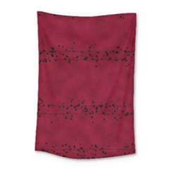 Black Splashes On Red Background Small Tapestry by SychEva